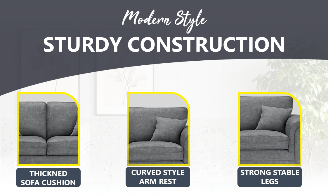 Wilcot Fabric Full Back Sofa Set extra image 3