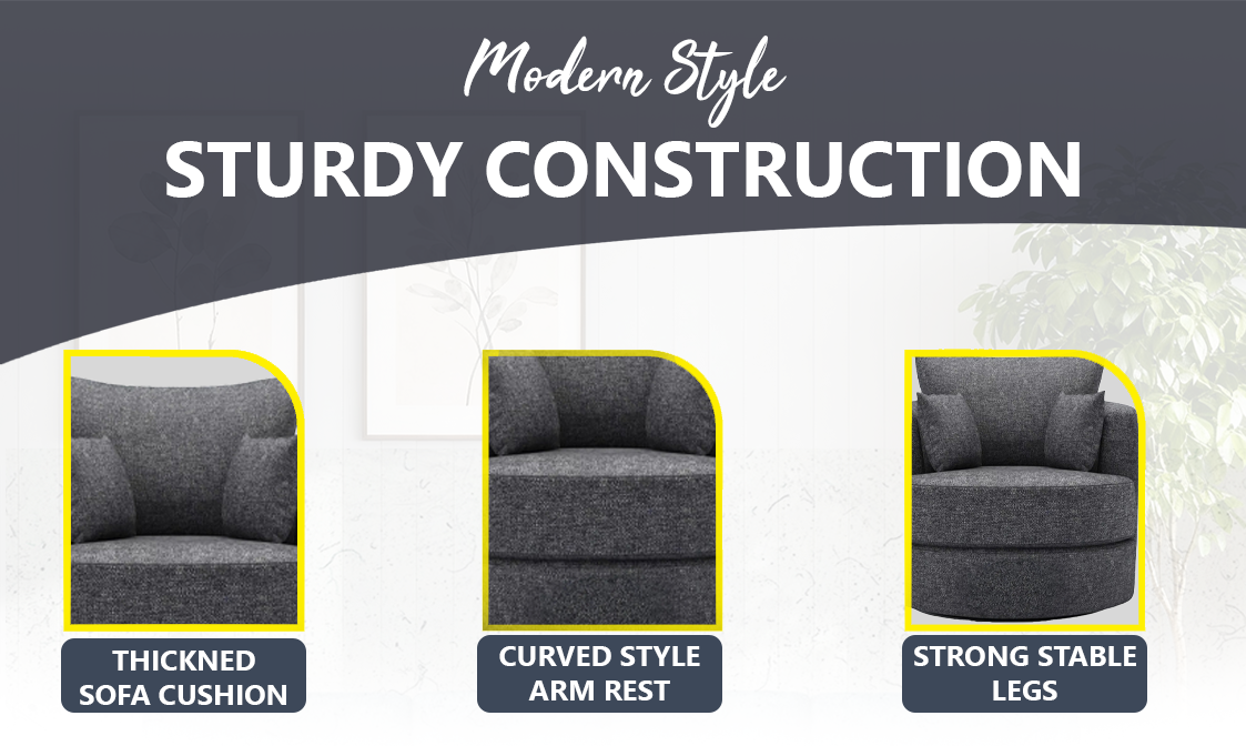 Lisbon Fabric Swivel Chair – Comfort extra image 3