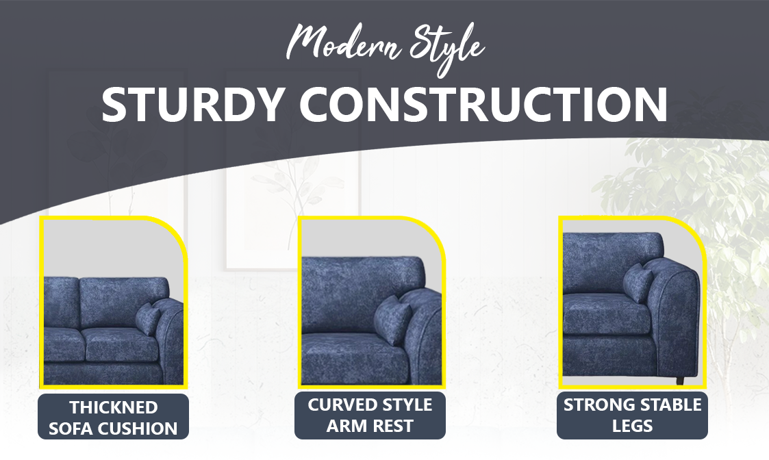 Plush Velvet Full Back XL L Shape Sofa extra image 3