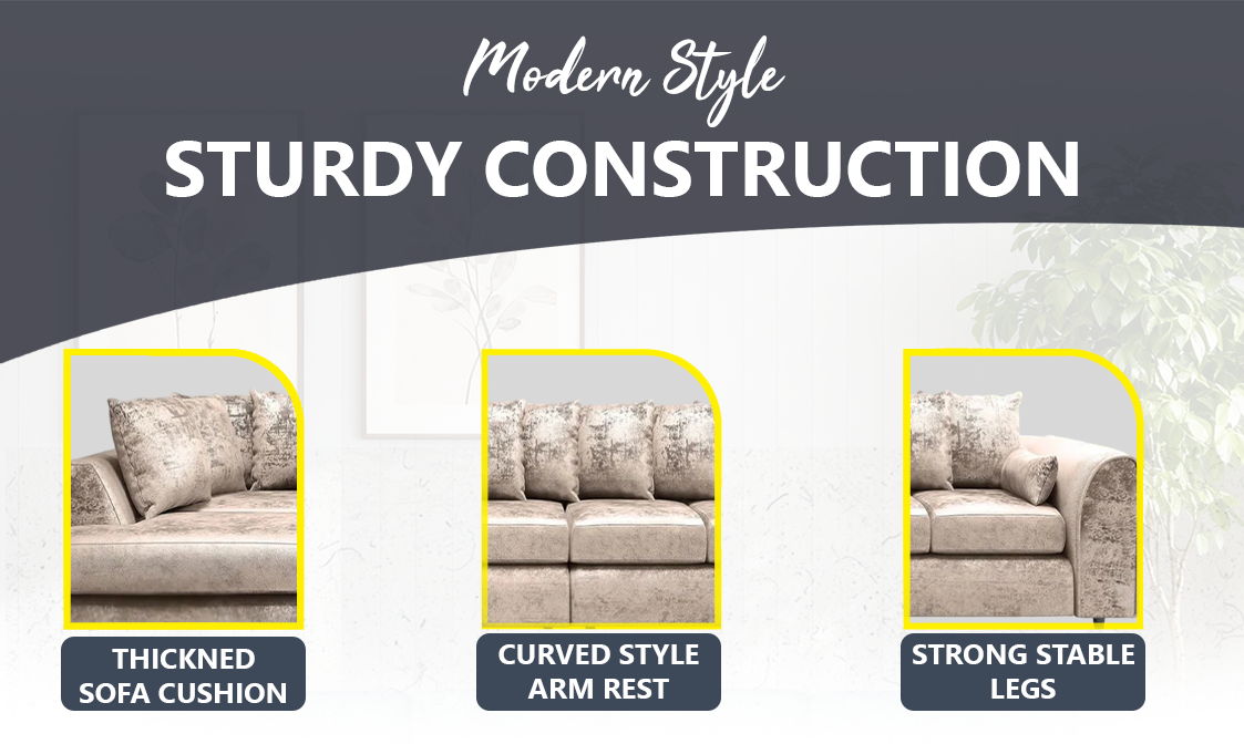 Crushed Velvet Scatter Back XL L Shape Sofa extra image 3