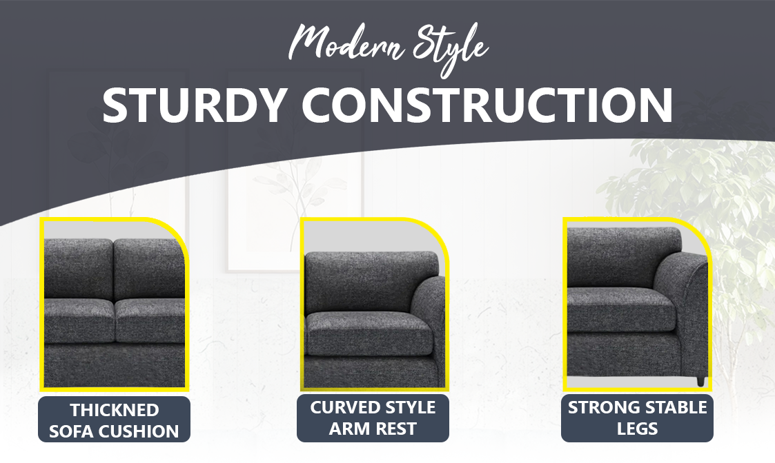 Lisbon Fabric Full Back Sofa Set extra image 3