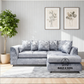 Crushed Velvet Scatter Back L Shape Sofa