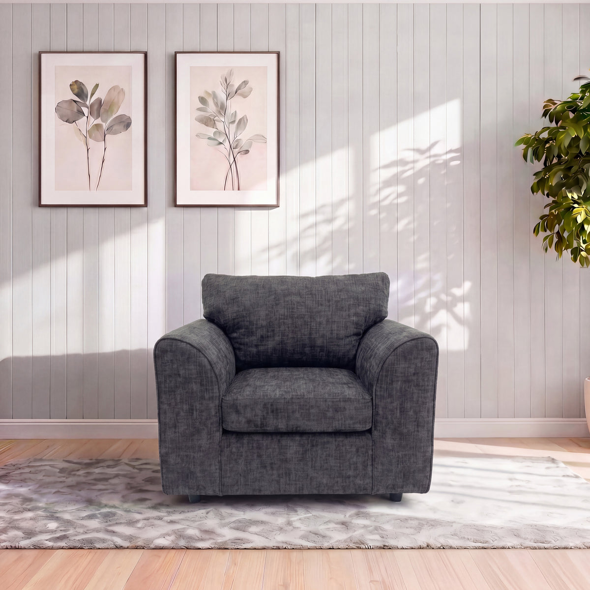 Alaska Fabric Full Back Sofa Set