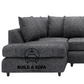 Lisbon Scatter Back XL L Shape Sofa