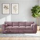 Plush Velvet 4 Seater Full Back Sofa