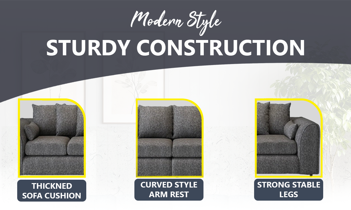 Lisbon Fabric 4 Seater Scatter Back Sofa extra image 3