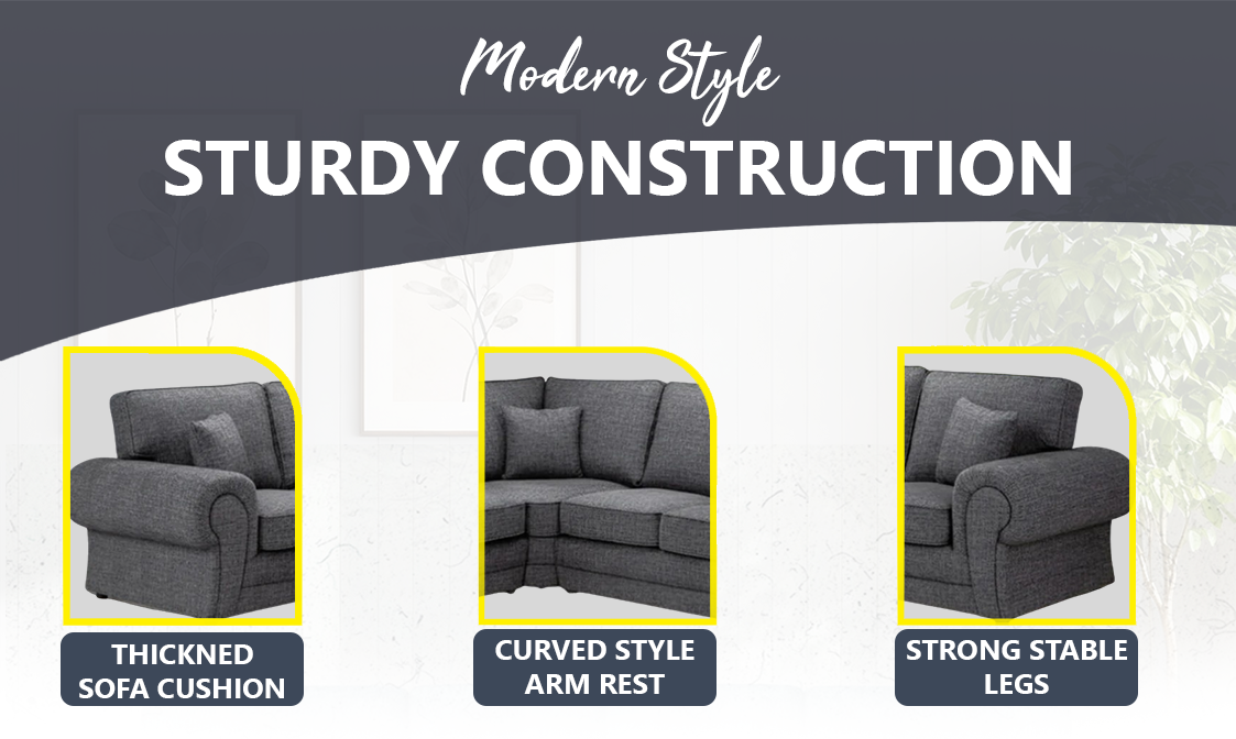 Wilcot Fabric L Shape Sofa extra image 3