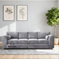 Plush Velvet 4 Seater Full Back Sofa