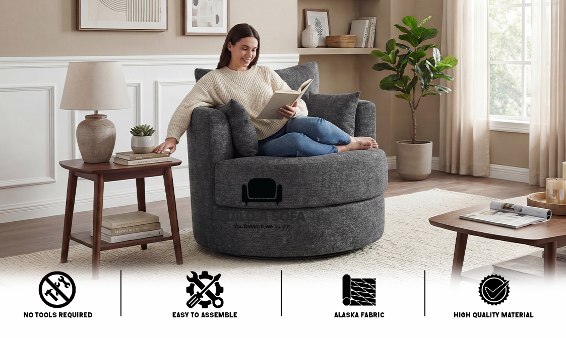 Lisbon Fabric Swivel Chair – Comfort extra image 4