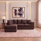 Jumbo Cord Fabric L Shape Scatter Back Sofa
