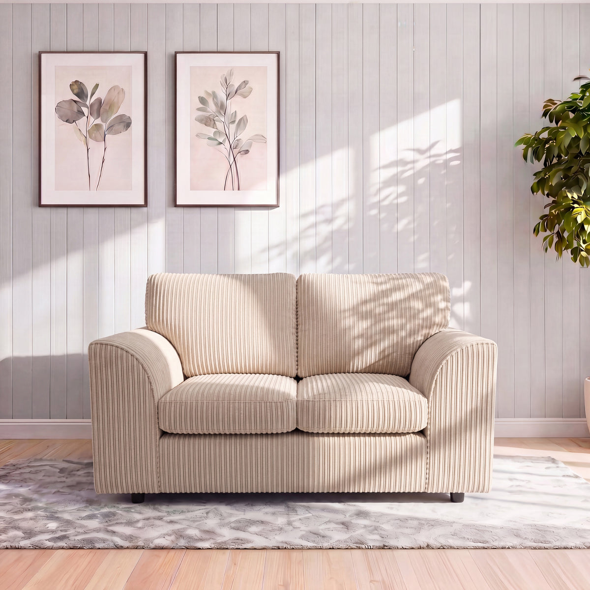 Jumbo Cord Full Back Sofa Set