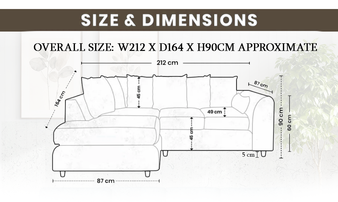 Crushed Velvet Scatter Back L Shape Sofa extra image 4