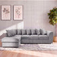 Plush Velvet Scatter Back XL L Shape Sofa