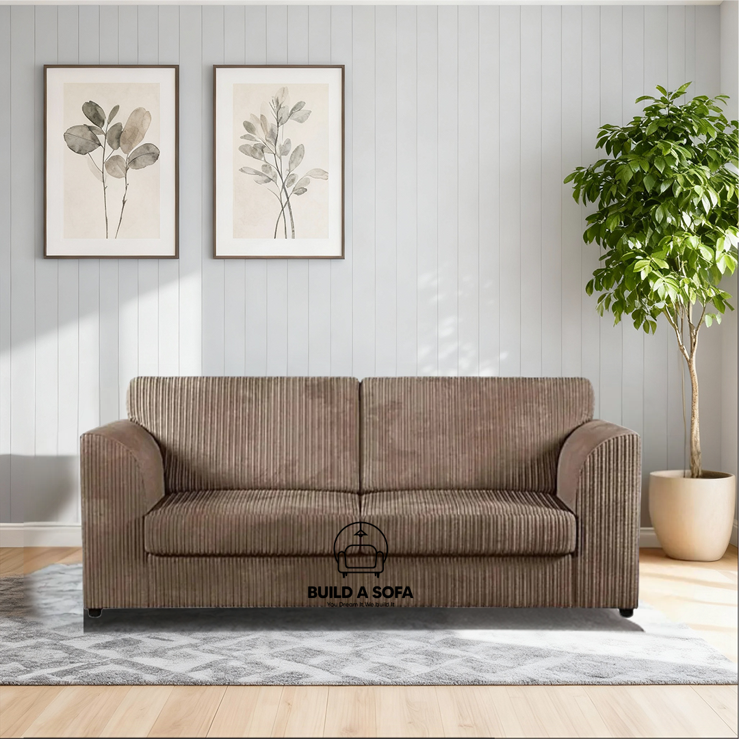 Jumbo Cord Full Back Sofa Set