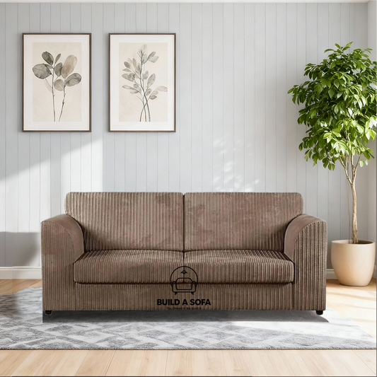 Jumbo Cord Full Back Sofa Set