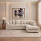 XL Jumbo Cord Fabric L Shape Scatter Back Sofa