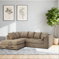 Jumbo Cord Fabric Corner Scatter Back Sofa