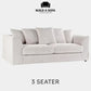 Luxury Jumbo Cord Fabric Scatter Back Sofa Set