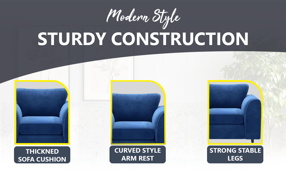 Alaska Fabric Full Back Sofa Set extra image 4