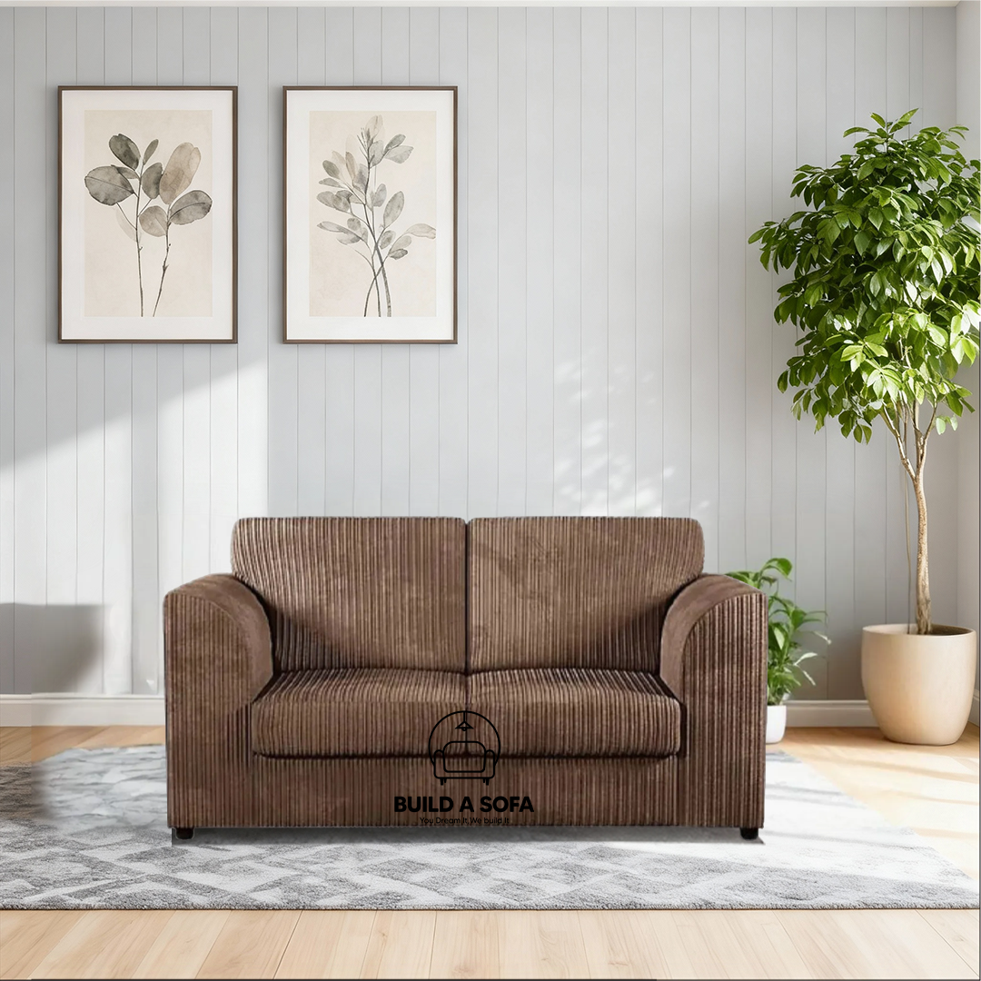 Jumbo Cord Full Back Sofa Set
