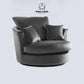 Plush Fabric Swivel Chair