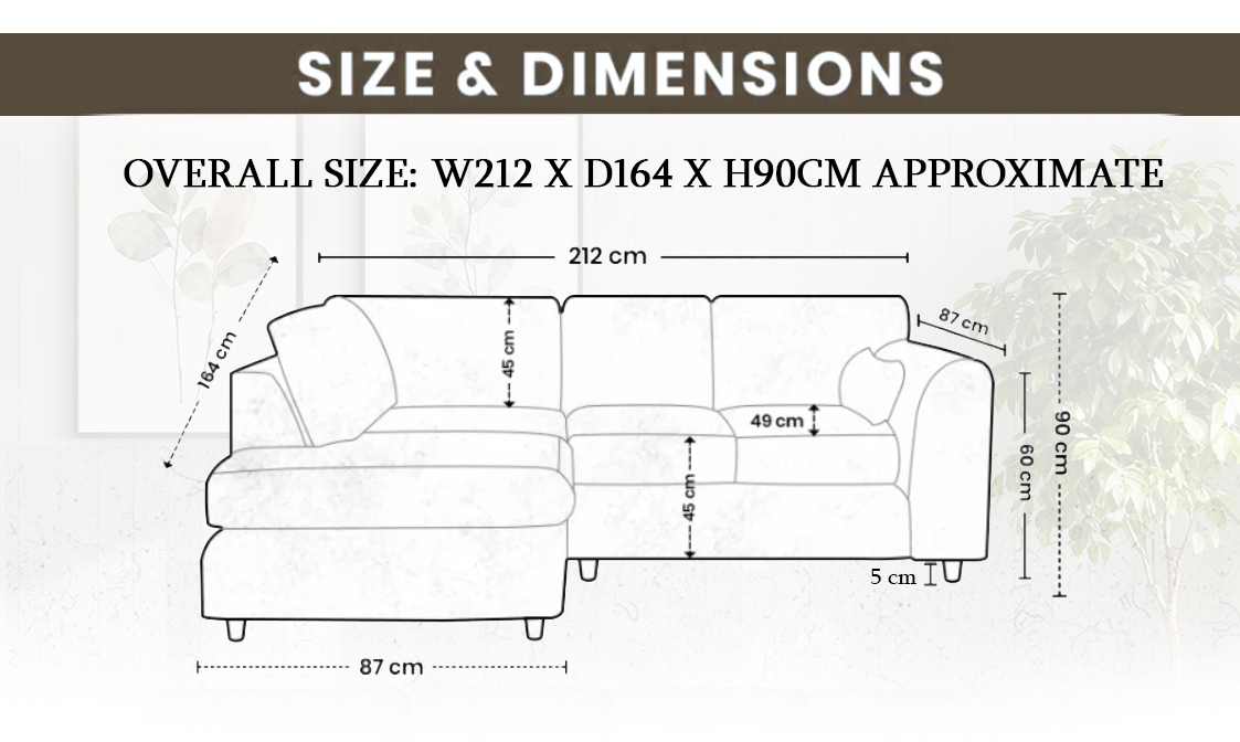 Crushed Velvet Full Back L Shape Sofa extra image 4