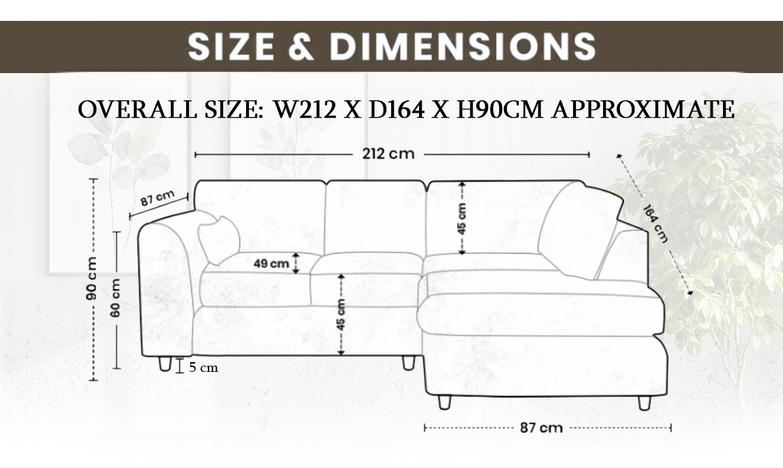 Plush Velvet Full Back L Shape Sofa extra image 4