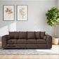 Jumbo Cord Fabric 4 Seater Scatter Back Sofa