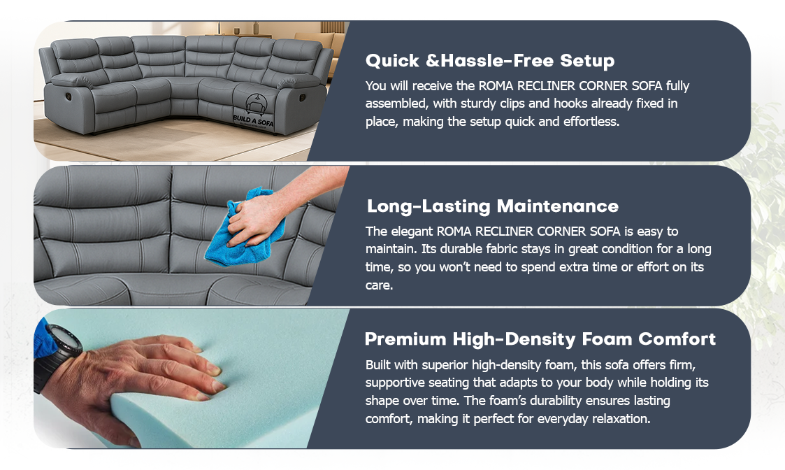 Roma Recliner Corner Sofa extra image 5