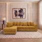 XL Jumbo Cord Fabric L Shape Scatter Back Sofa