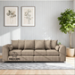 Jumbo Cord Fabric 4 Seater Scatter Back Sofa