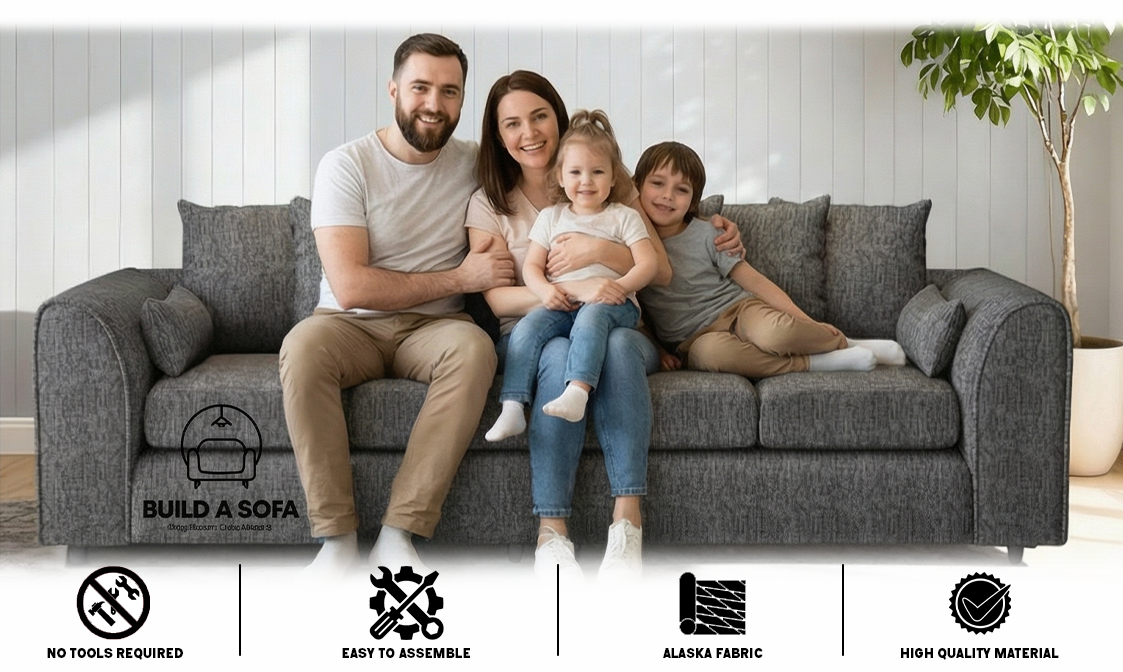 Lisbon Fabric 4 Seater Scatter Back Sofa extra image 5