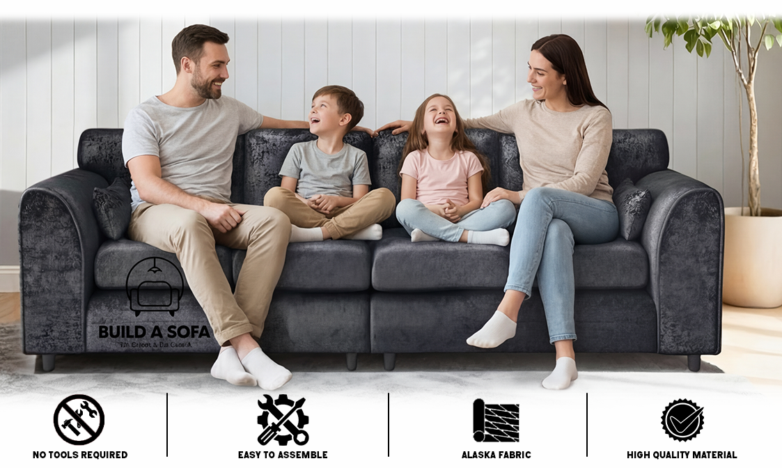 Crushed Velvet 4 Seater Full Back Sofa extra image 5