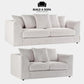 Luxury Jumbo Cord Fabric Scatter Back Sofa Set