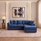 Jumbo Cord Fabric L Shape Scatter Back Sofa