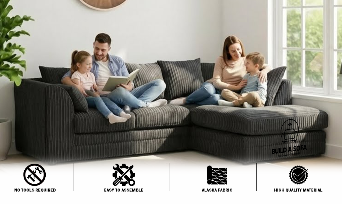 Jumbo Cord Fabric L Shape Scatter Back Sofa extra image 5