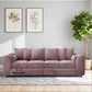 Plush Fabric 4 Seater Scatter Back Sofa