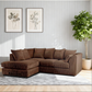 Jumbo Cord Fabric Corner Scatter Back Sofa