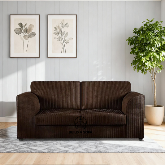 Jumbo Cord Full Back Sofa Set