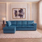 Plush Velvet Full Back XL L Shape Sofa