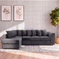 Plush Velvet Scatter Back XL L Shape Sofa