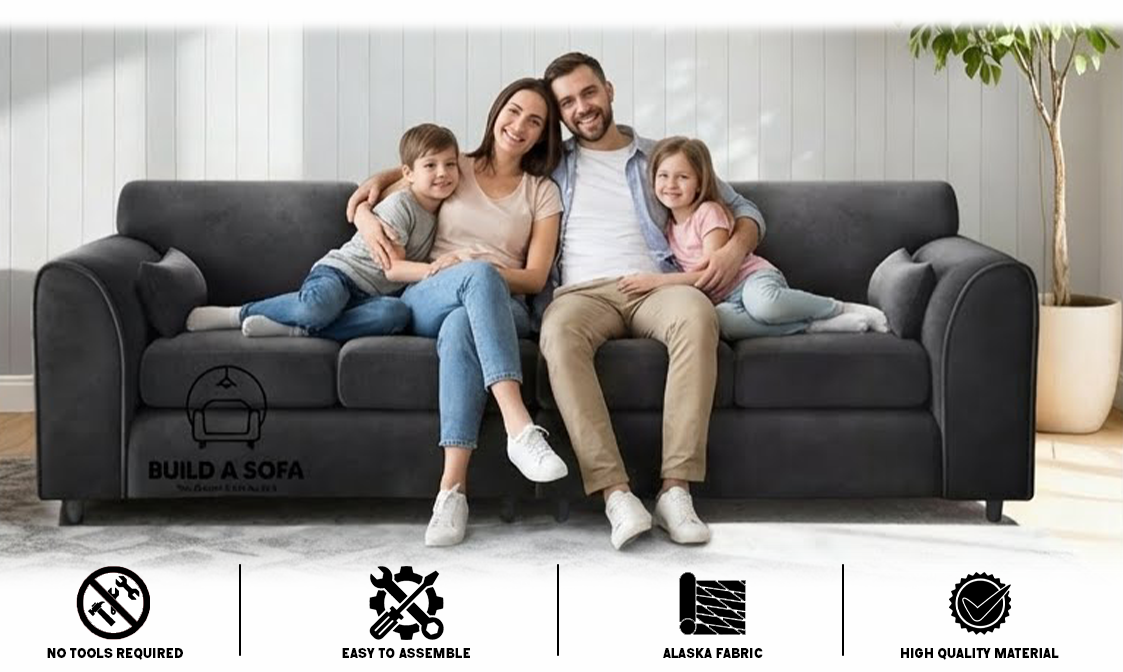 Plush Velvet 4 Seater Full Back Sofa extra image 5