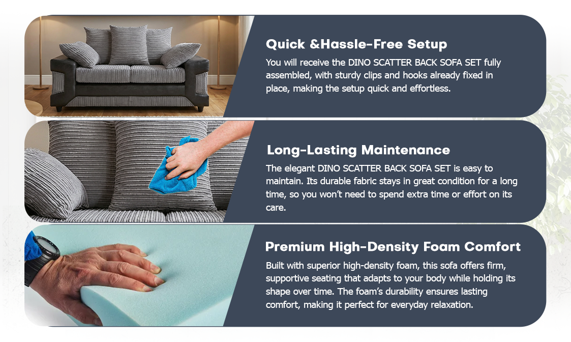 Dino Scatter Back Sofa Set extra image 5