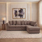 XL Jumbo Cord Fabric L Shape Scatter Back Sofa