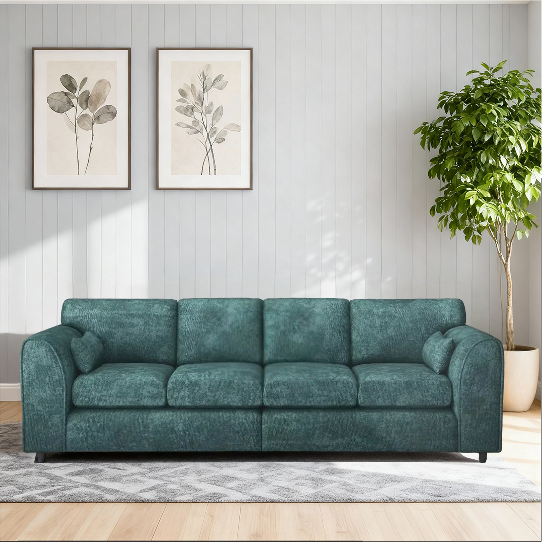 Alaska Fabric 4 Seater Full Back Sofa