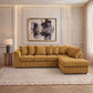 XL Jumbo Cord Fabric L Shape Scatter Back Sofa