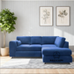 Plush Velvet Full Back L Shape Sofa