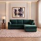 Plush Velvet Full Back L Shape Sofa