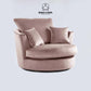 Plush Fabric Swivel Chair