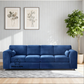 Plush Velvet 4 Seater Full Back Sofa